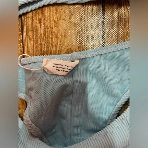 NWT WHITE FOX BOUTIQUE Palm Springs Top & bottom in Baby Blue Rib - Picture 10 of 10